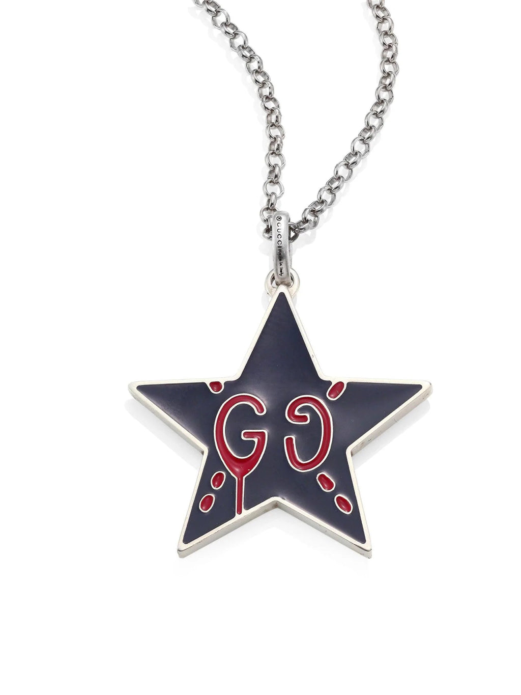 GUCCI GHOST  STAR PENDANT IN MIDNIGHT BLUE