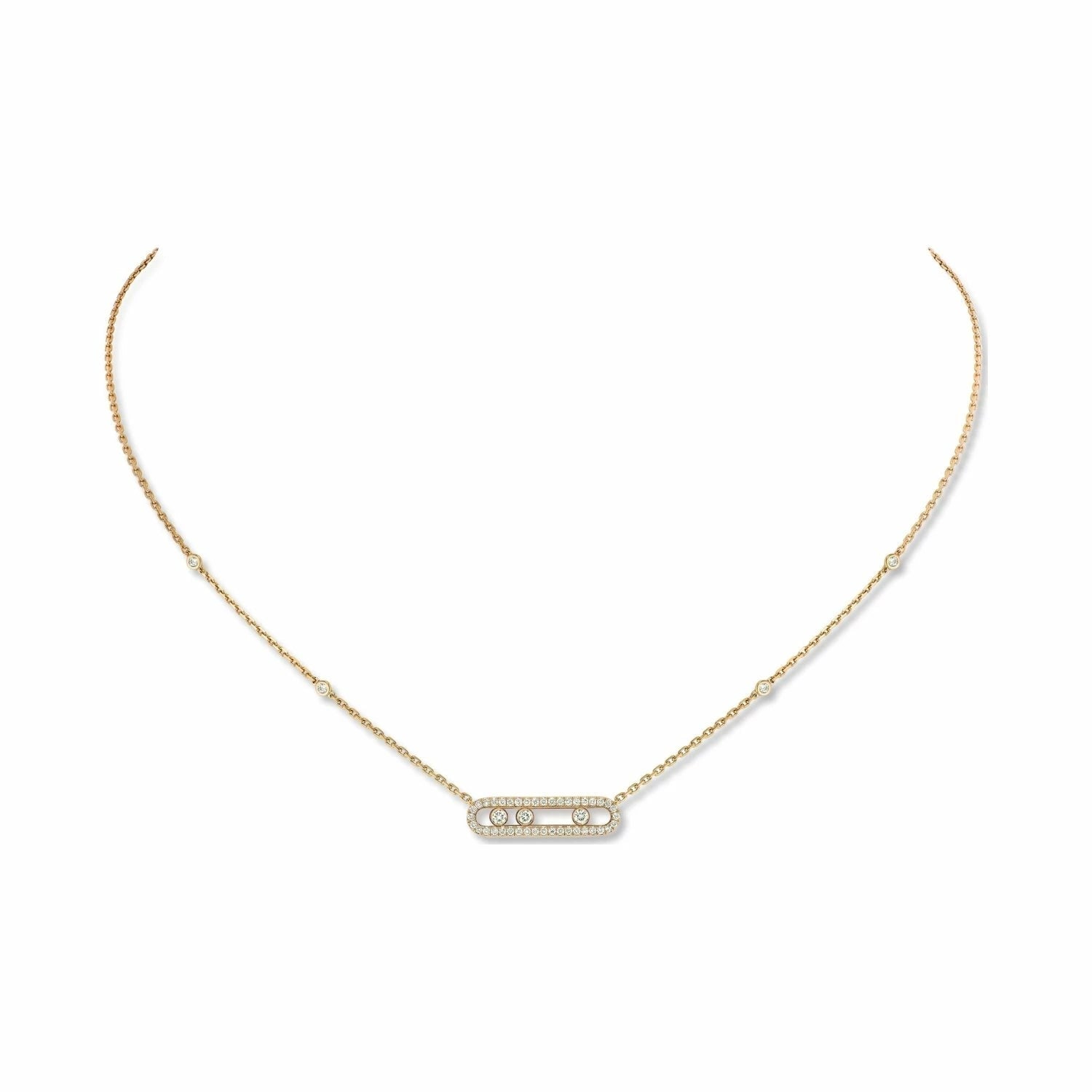 MESSIKA BABY MOVE DIAMOND PAVED NECKLACE
