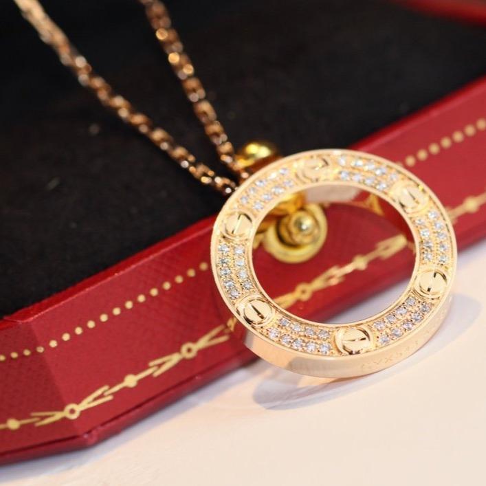CARTIER LOVE NECKLACE ADJUSTABLE ROSE GOLD
