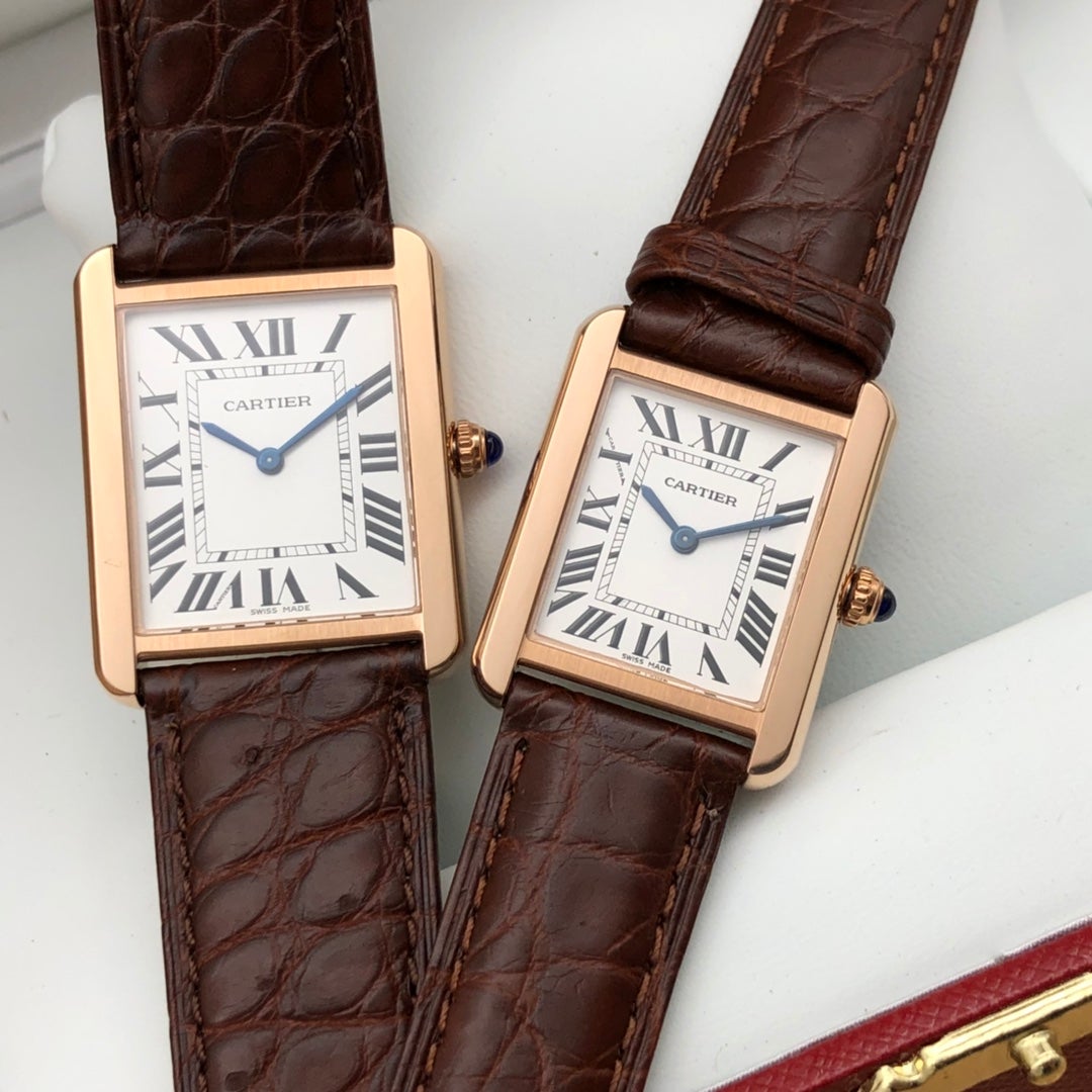 CARTIER TANK LOUIS QUARTZ ROSE GOLD CASE