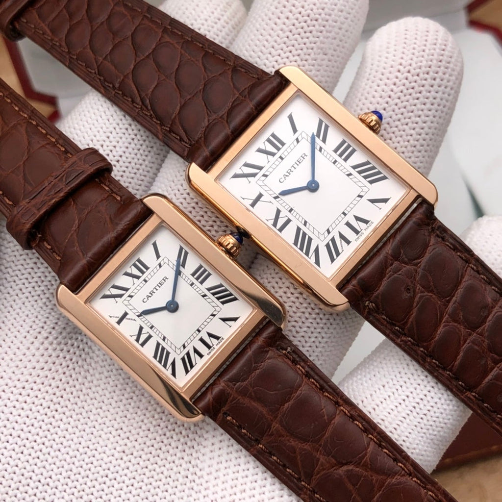 CARTIER TANK LOUIS QUARTZ ROSE GOLD CASE