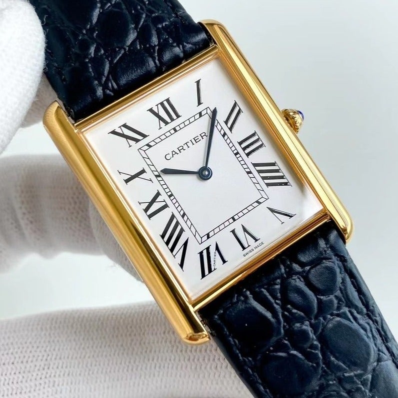 CARTIER TANK SOLO QUARTZ CROCODILE SKIN