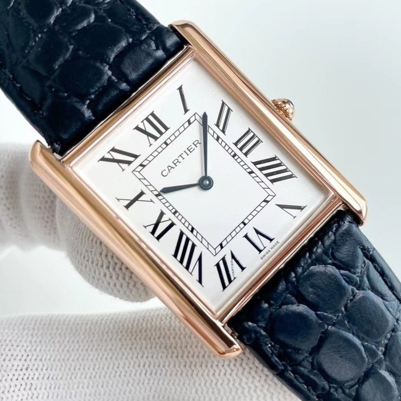 CARTIER TANK SOLO QUARTZ CROCODILE SKIN