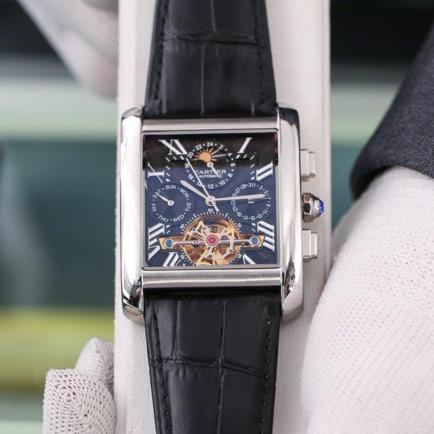 CARTIER TANK MC ANNUAL CALENDAR MOONPHASE TOURBILLON