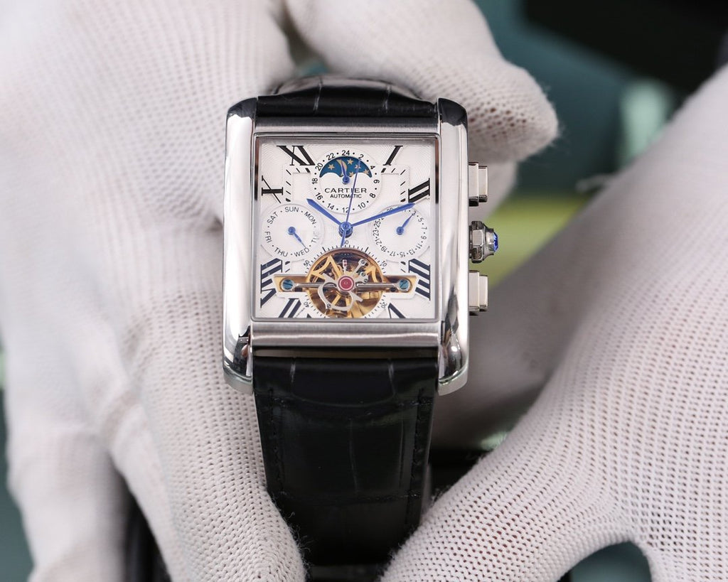 CARTIER TANK MC ANNUAL CALENDAR MOONPHASE TOURBILLON