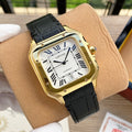 CARTIER SANTOS 38MM GOLD CASE AUTOMATIC LEATHER