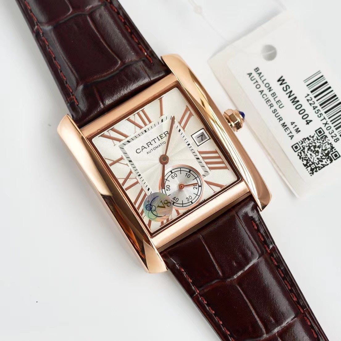 CARTIER TANK MC LADIES SECOND TIME GOLD CASE