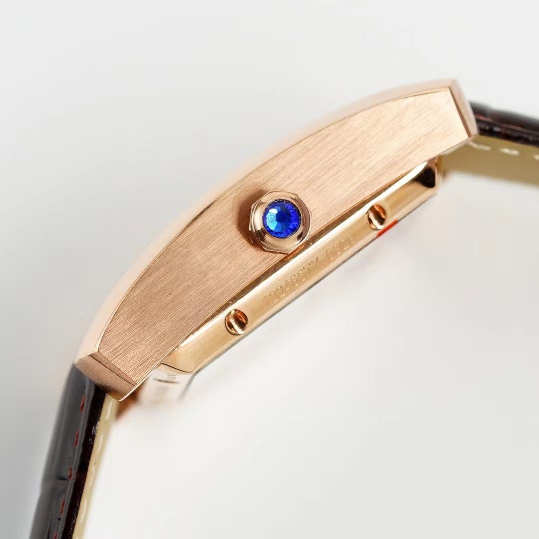 CARTIER TANK MC LADIES SECOND TIME GOLD CASE