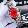 CARTIER BALLON BLEU 33MM STEEL CASE DIAMOND NUMERALS
