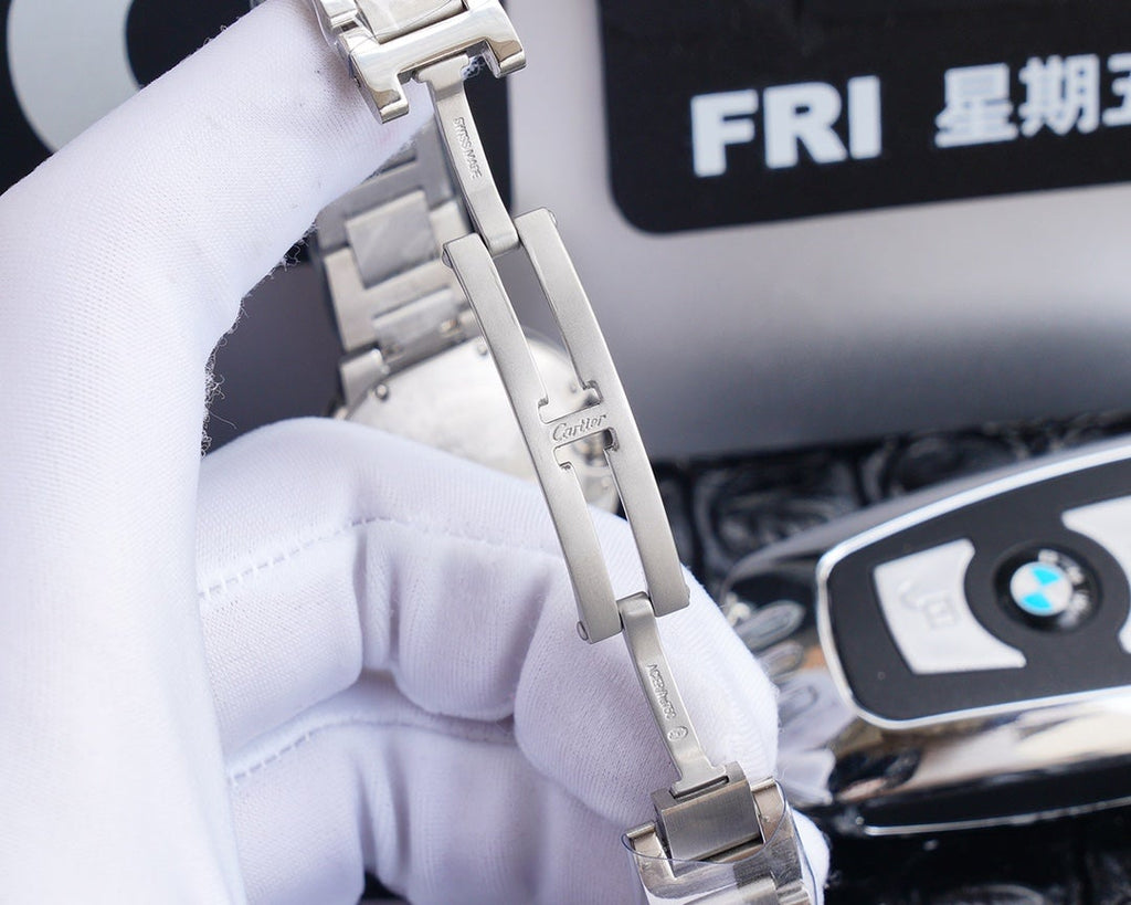 CARTIER BALLON BLEU 33MM STEEL CASE DIAMOND NUMERALS