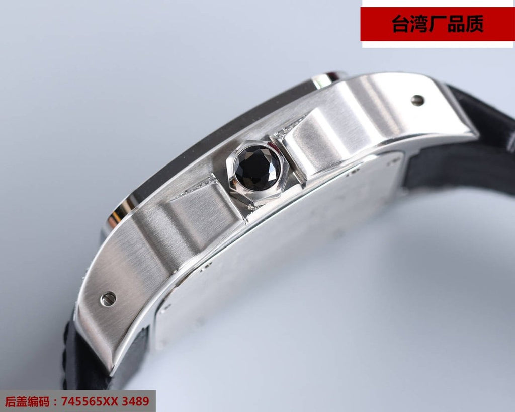 CARTIER SANTOS 100XL 42MM DIAMOND STEEL CASE