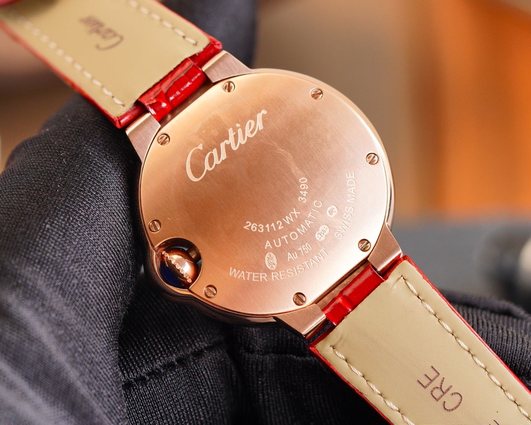 CARTIER BALLON BLEU 33MM AUTOMATIC ROSE GOLD DIAL