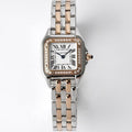 CARTIER PANTHERE DE CARTIE 22MM QUARTZ ROSE GOLD STEEL WHITE DIAL