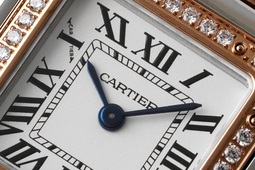 CARTIER PANTHERE DE CARTIE 22MM QUARTZ ROSE GOLD STEEL WHITE DIAL