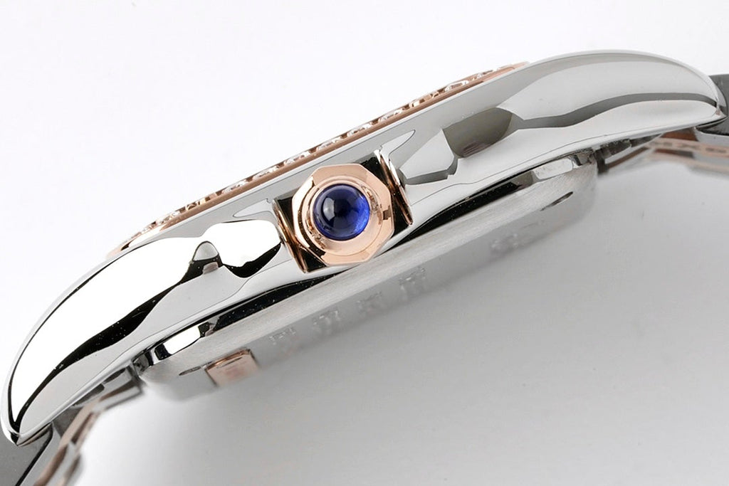 CARTIER PANTHERE DE CARTIE 22MM QUARTZ ROSE GOLD STEEL WHITE DIAL