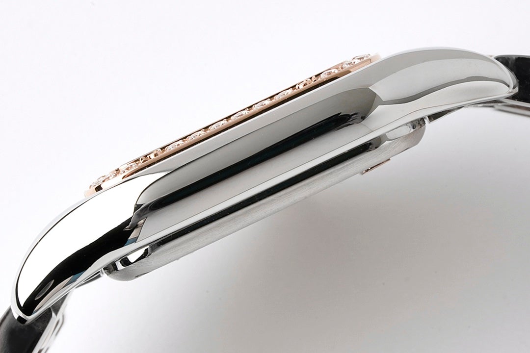 CARTIER PANTHERE DE CARTIE 22MM QUARTZ ROSE GOLD STEEL WHITE DIAL