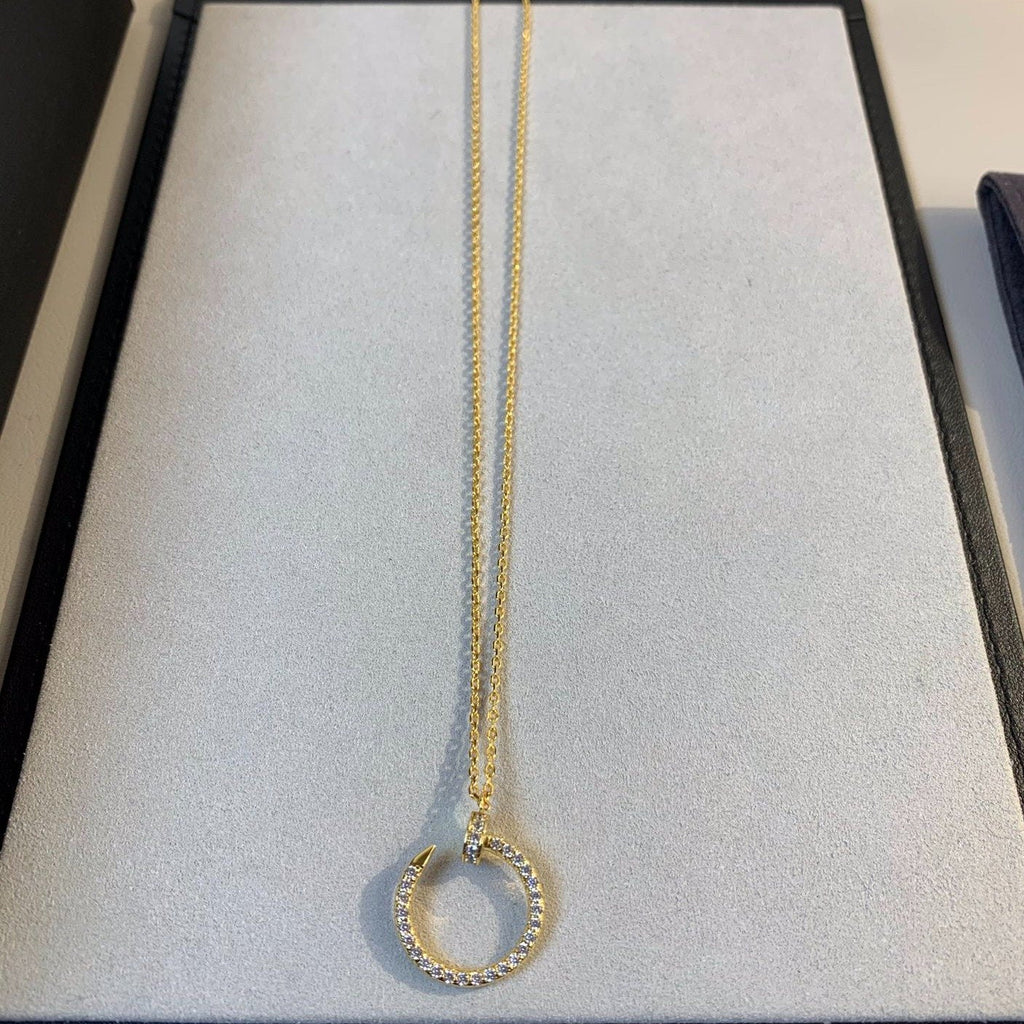 CARTIER JUSTE NECKLACE 2.2MM GOLD FULL DIAMONDS