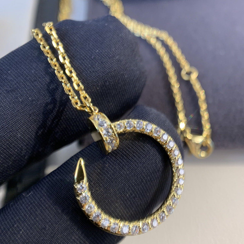 CARTIER JUSTE NECKLACE 2.2MM GOLD FULL DIAMONDS