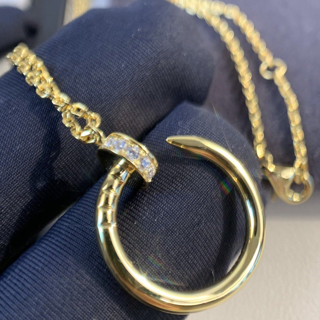 CARTIER JUSTE NECKLACE 2.2MM GOLD FULL DIAMONDS