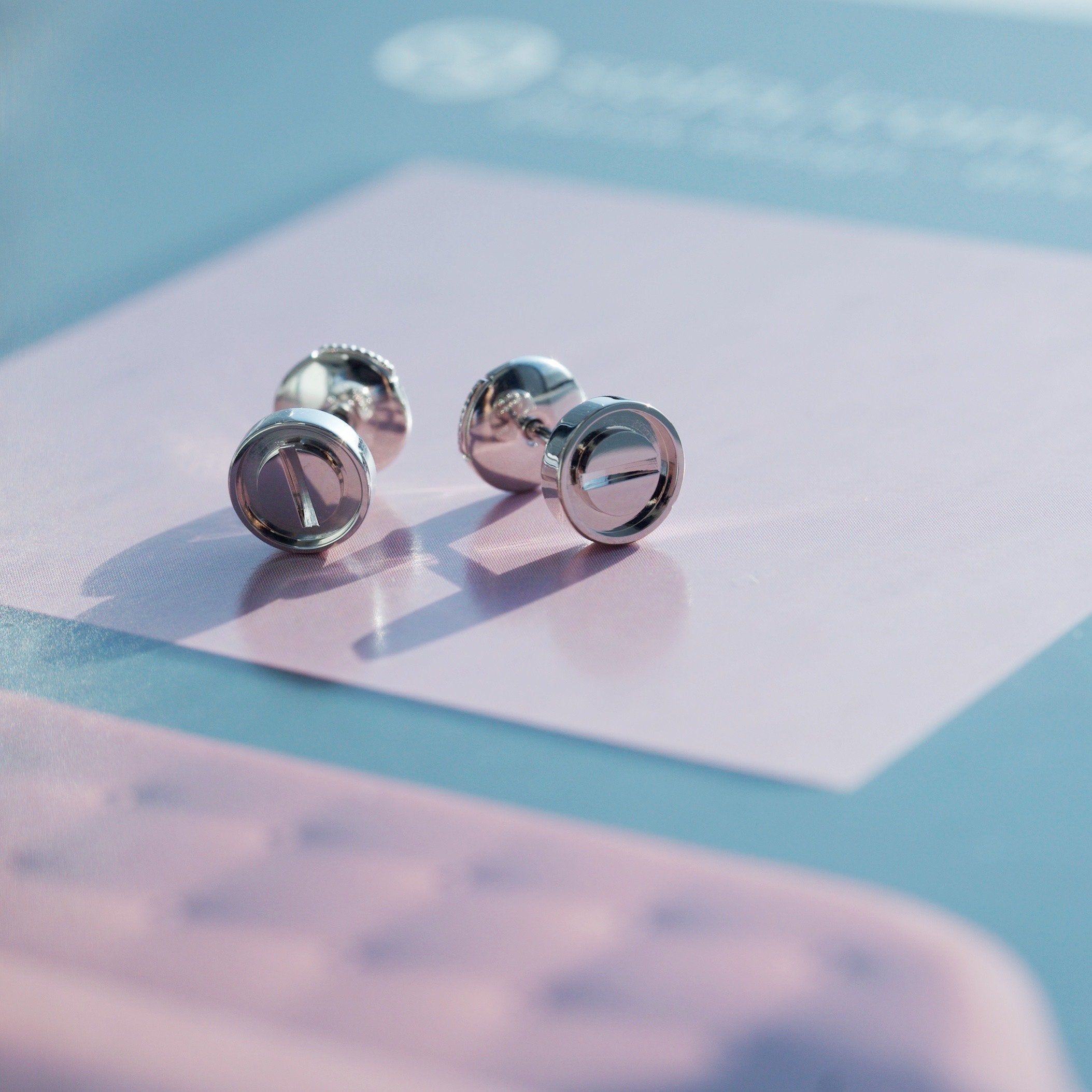 CARTIER LOVE EARRINGS SILVER 7.2MM