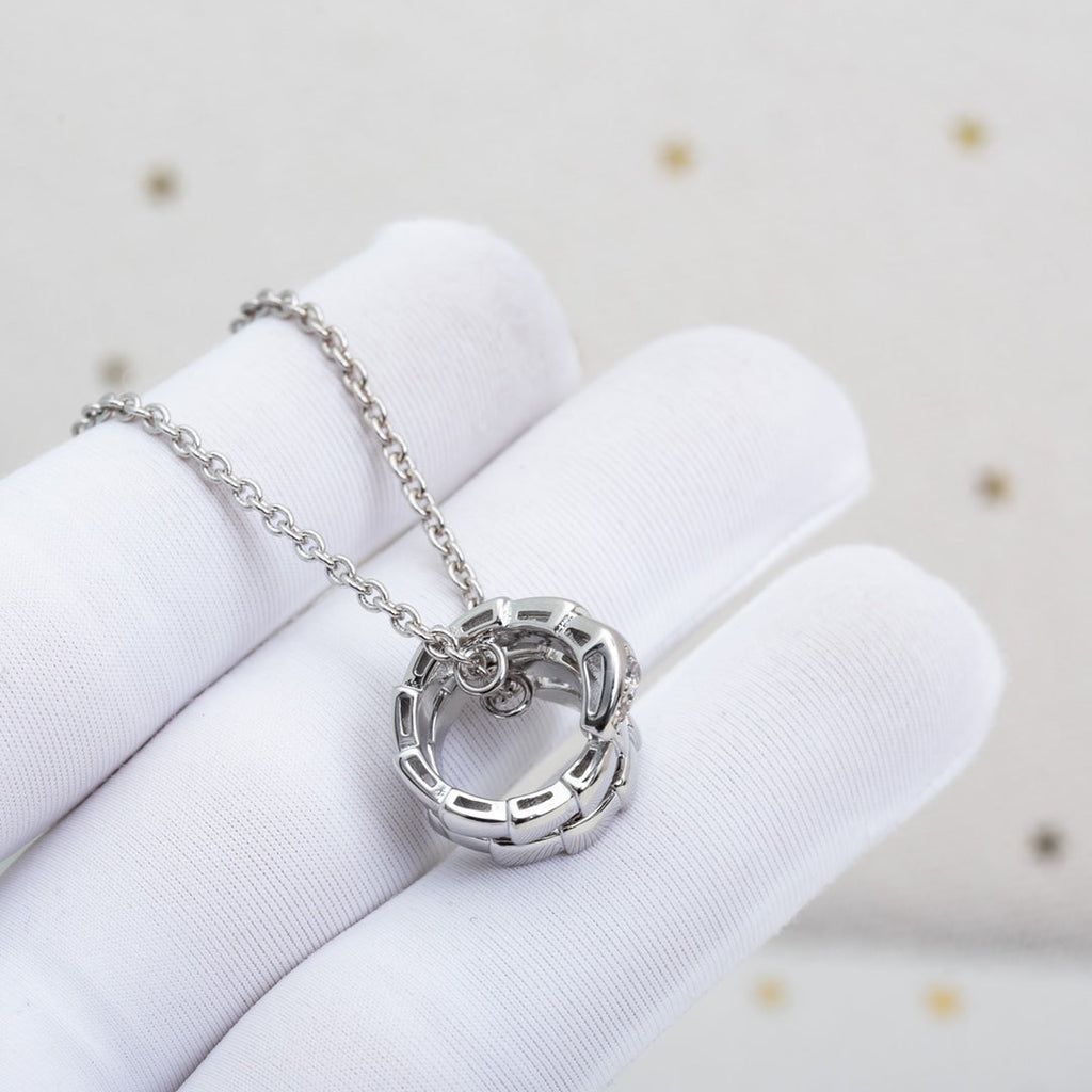 Bvlgari SERPENTI SILVER NECKALCE DIAMOND