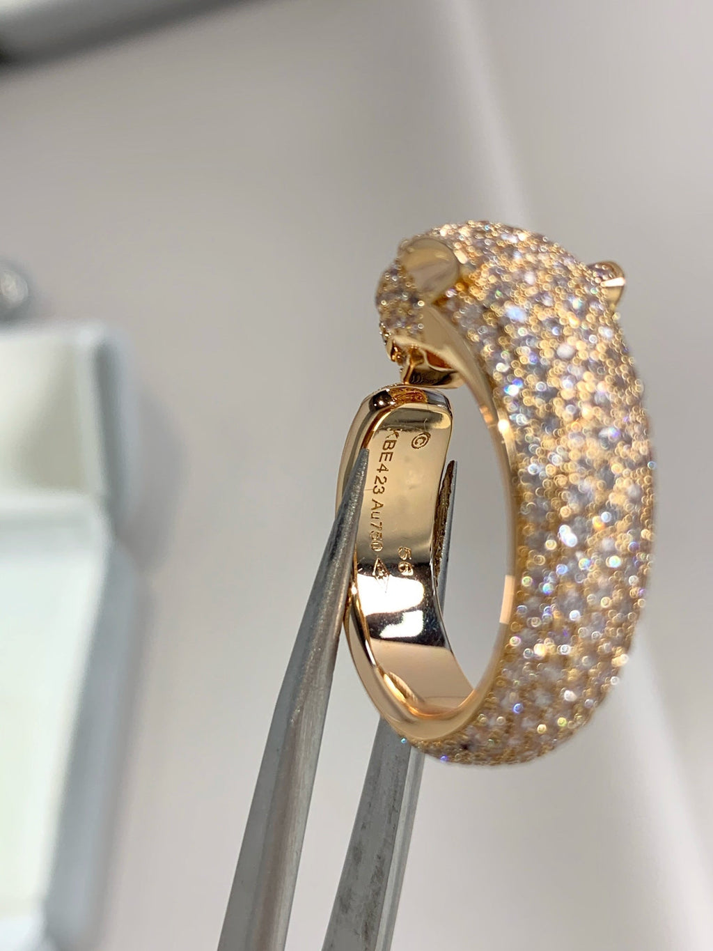 CARTIER PANTHERE PINK GOLD DIAMOND RING