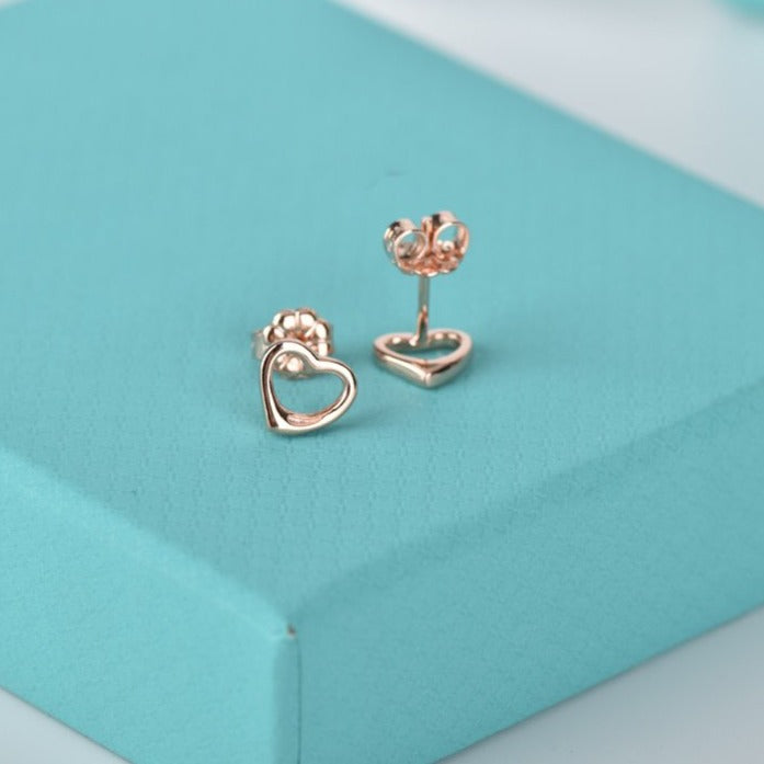 TIFFANY & CO. OPEN HEART STUD EARRINGS