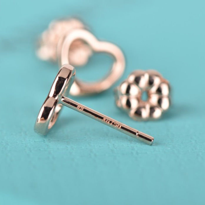 TIFFANY & CO. OPEN HEART STUD EARRINGS