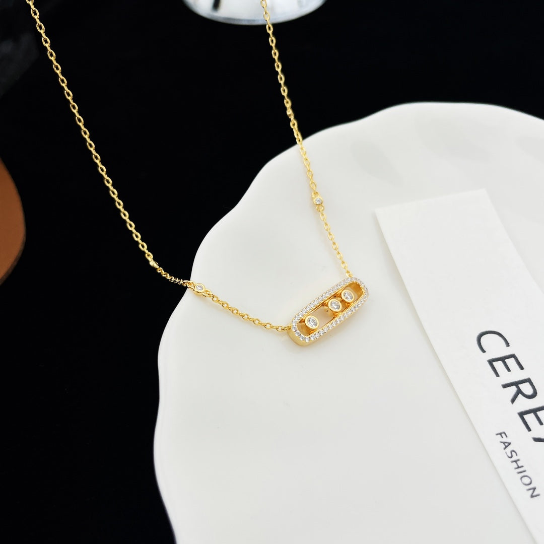 MESSIKA BABY MOVE DIAMOND PAVED NECKLACE