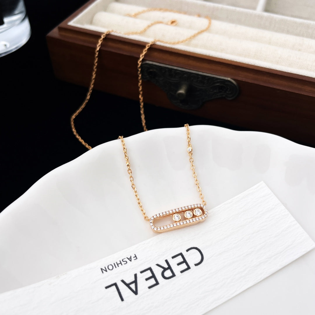 MESSIKA BABY MOVE DIAMOND PAVED NECKLACE