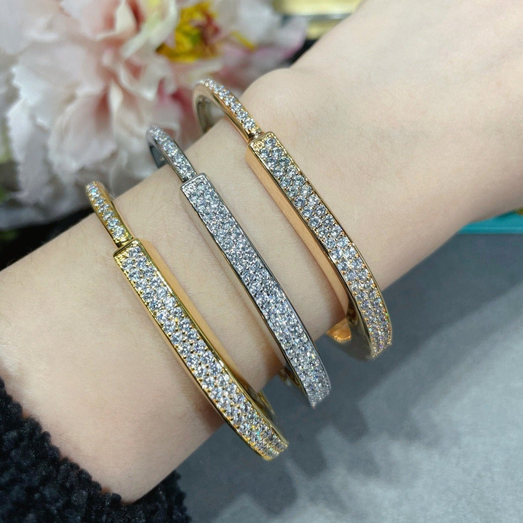 TIFFANY & CO. LOCK BRACELET DIAMOND PAVED