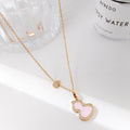 QEELIN WULU 2 MOTIF PINK MOP PINK GOLD NECKLACE