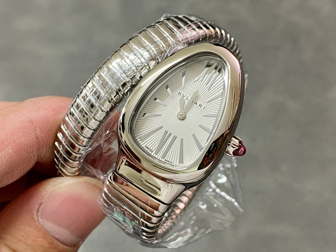 BVLGARI SERPENTI SPIGA SILVER GREY DIAL