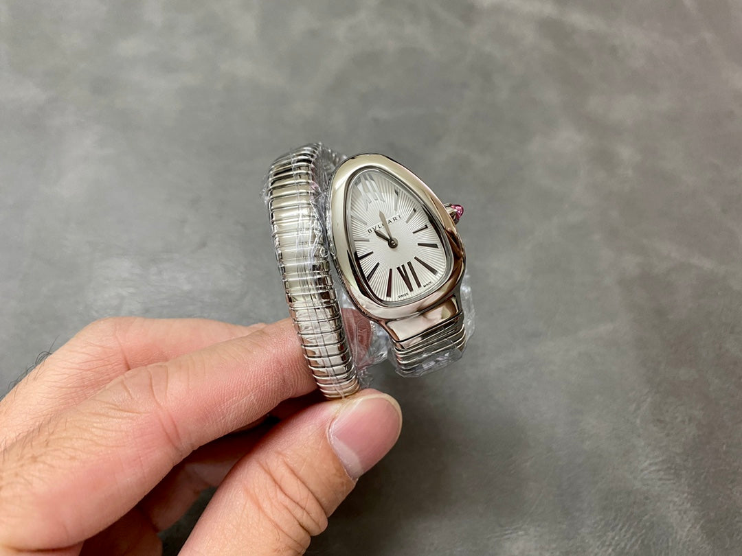 BVLGARI SERPENTI SPIGA SILVER GREY DIAL