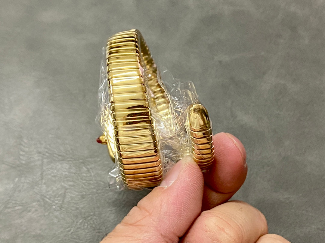 BVLGARI SERPENTI SPIGA GOLD WHITE DIAL