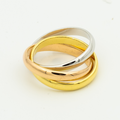 CARTIER TRINITY RING GOLD PINK GOLD SILVER