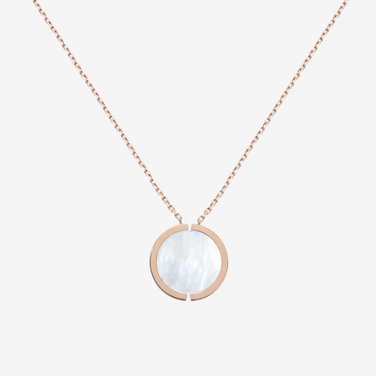 FRED CHANCE INFINIE LUCKY MEDALS PINK GOLD NECKLACE