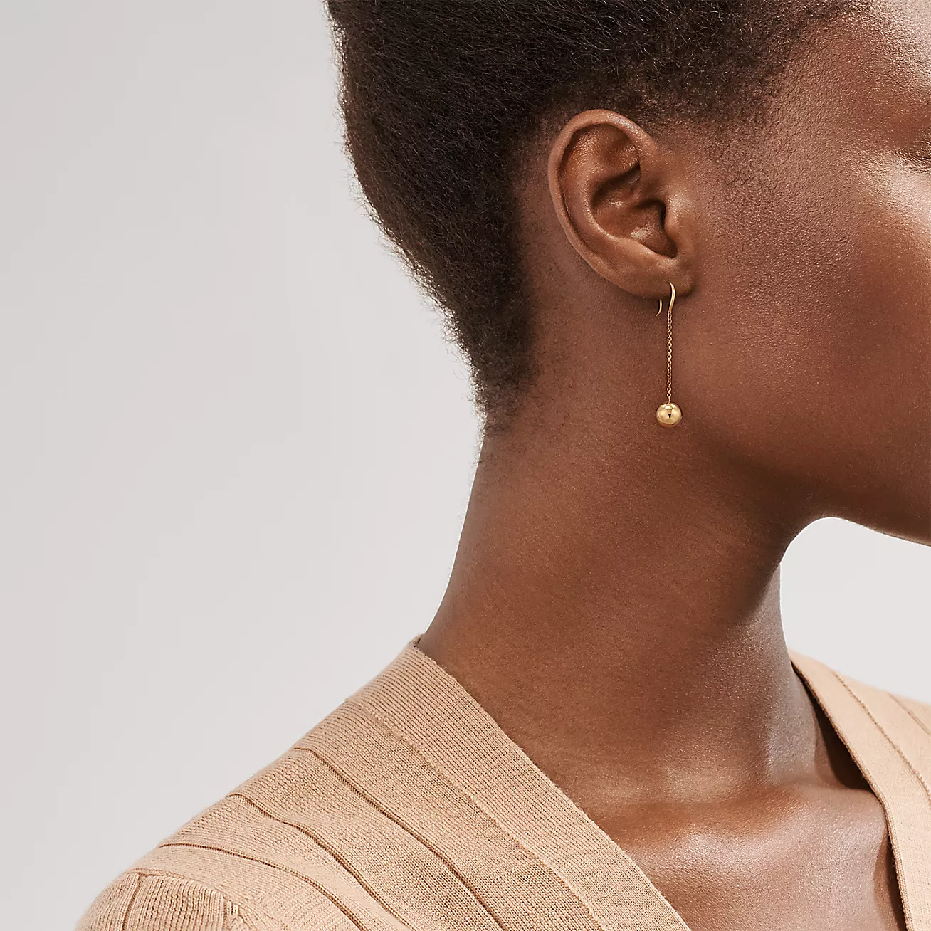TIFFANY & CO. BALL HOOK EARRINGS