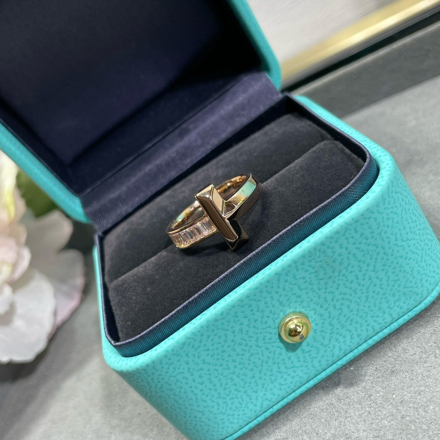 TIFFANY & CO. T1 WIDE 4.5MM DIAMOND RING