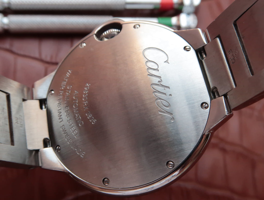 CARTIER BALLON BLEU DATE 42 SILVER DIAL DIAMOND NUMERALS