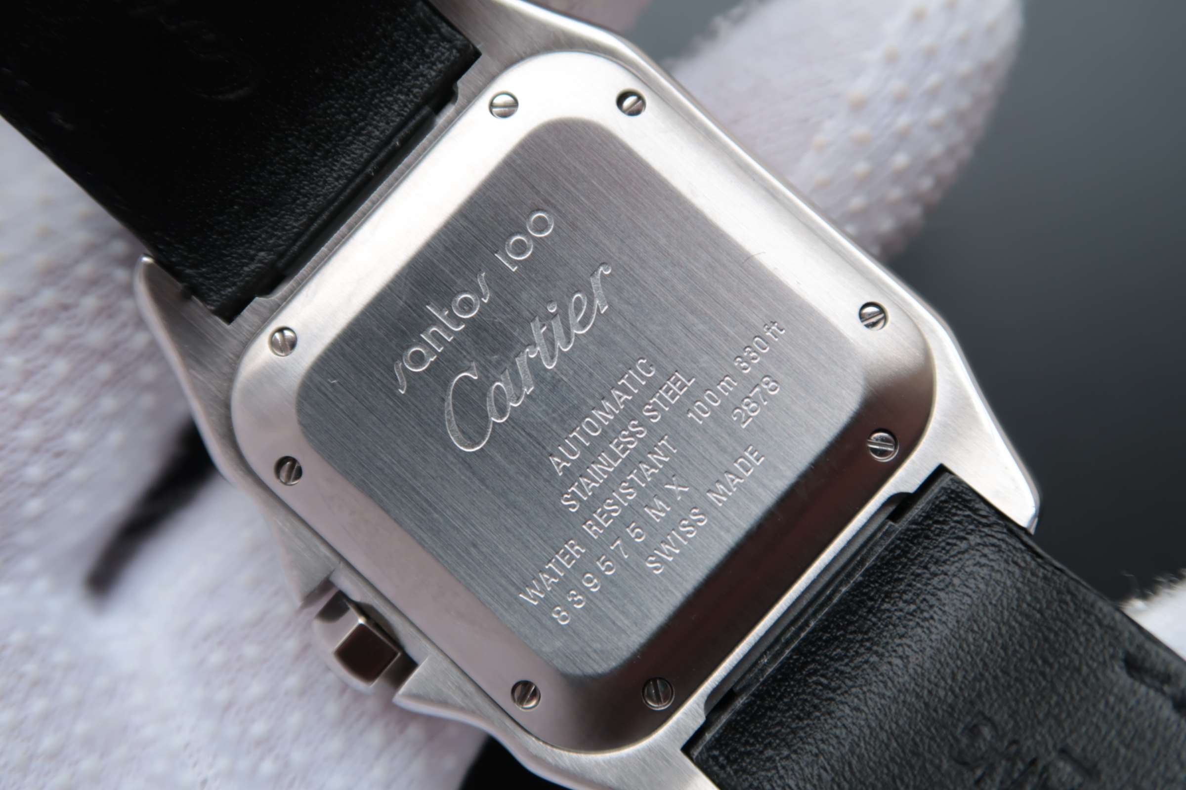 CARTIER SANTOS 100 39MM STEEL CASE WHITE DIAL