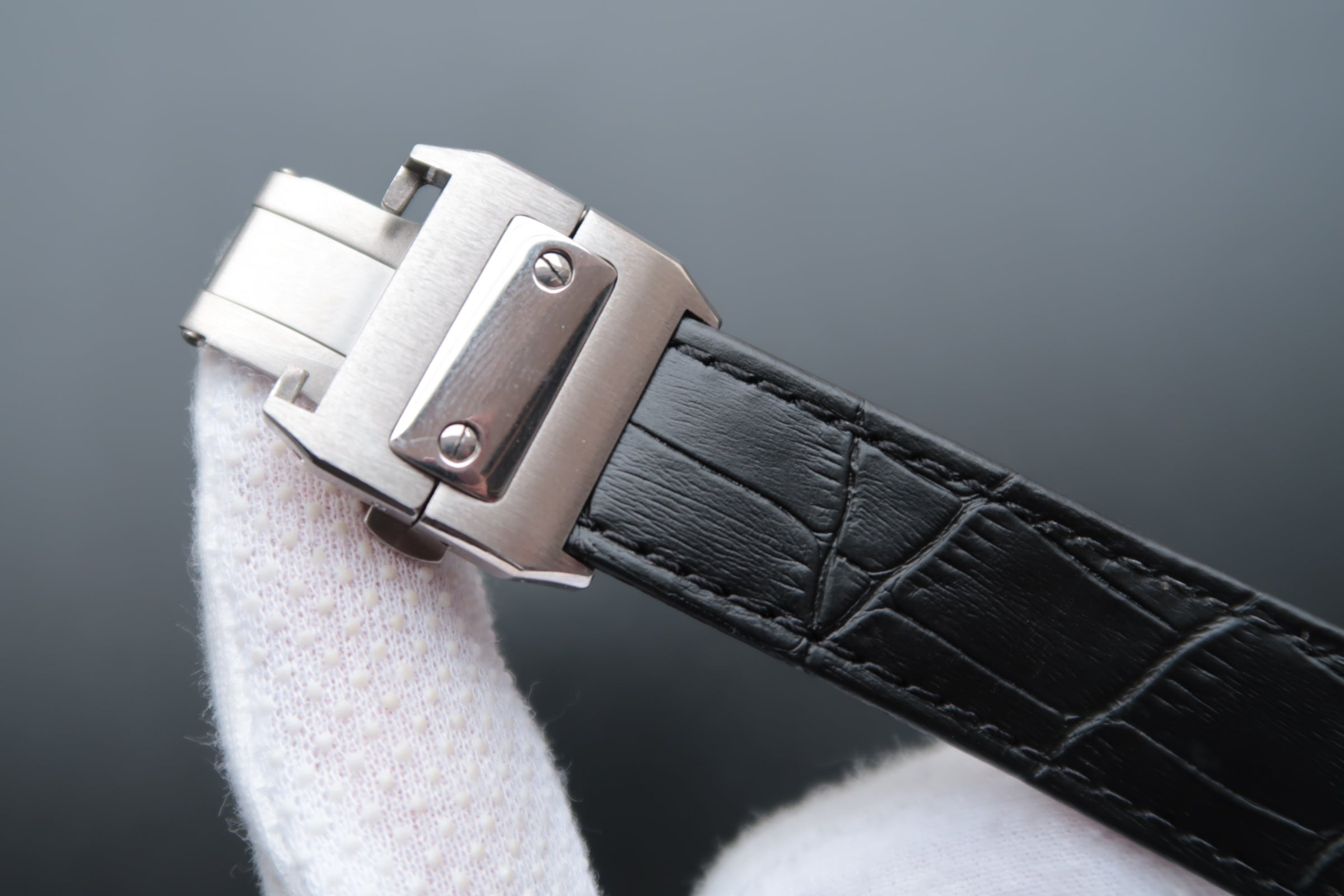 CARTIER SANTOS 100 39MM STEEL CASE WHITE DIAL
