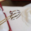 CARTIER JUSTE RING 1.8MM SILVER DOUBLE ROW