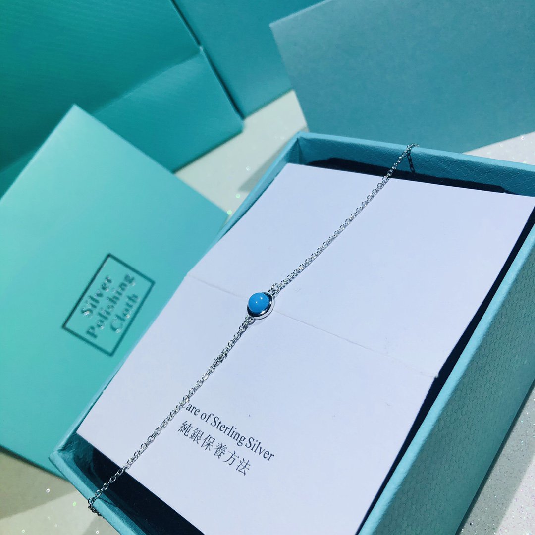 TIFFANY & CO. YARD TURQUOISE NECKLACE SILVER