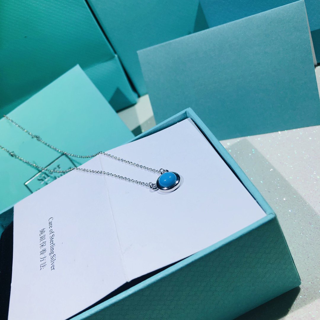 TIFFANY & CO. YARD TURQUOISE NECKLACE SILVER
