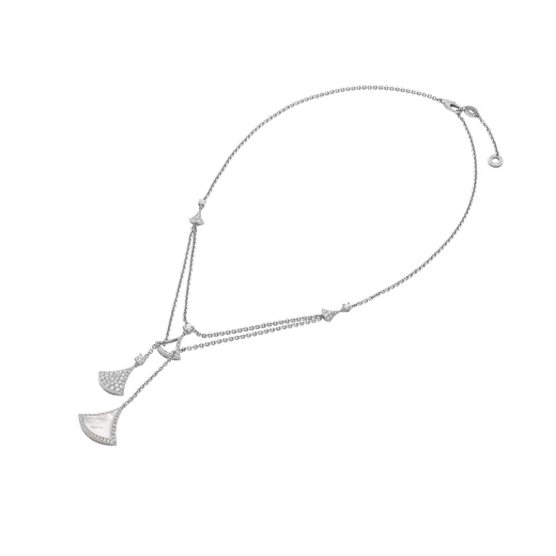 Bvlgari DREAM NECKLACE  3 MOTIF WHITE MOP DIAMOND
