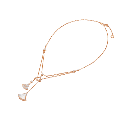 Bvlgari DREAM NECKLACE  3 MOTIF WHITE MOP DIAMOND