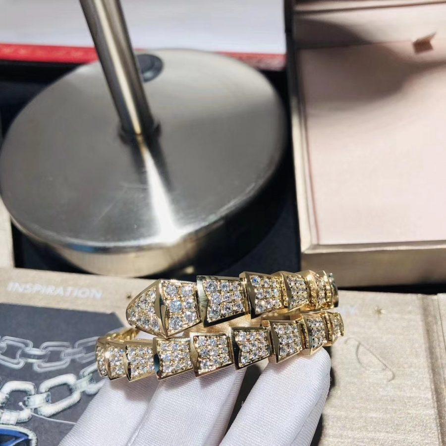 Bvlgari SERPENTI BRACELET 8MM GOLD DIAMOND