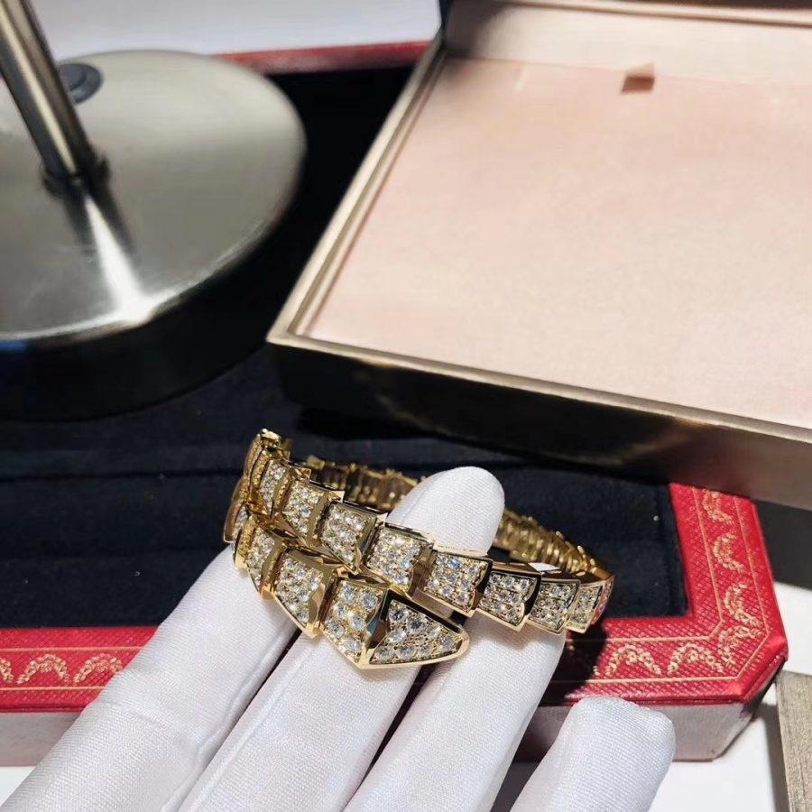Bvlgari SERPENTI BRACELET 8MM GOLD DIAMOND