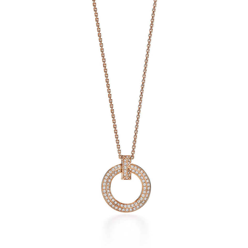 TIFFANY & CO. T1 CIRCLE DIAMOND PAVED MEDIUM NECKLACE